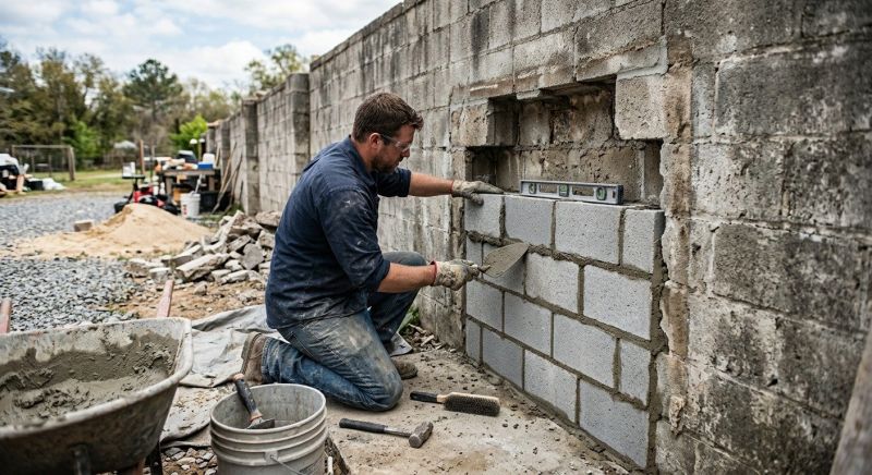 Block Wall Repair in Griffin, GA