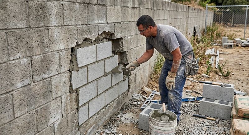 Block Wall Repair in Fayetteville, GA