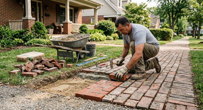 Brick Pathway Repair in Fayetteville, GA