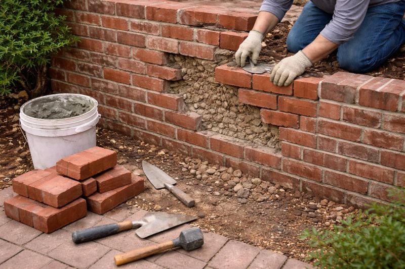 Brick Wall Repair in Milner, GA