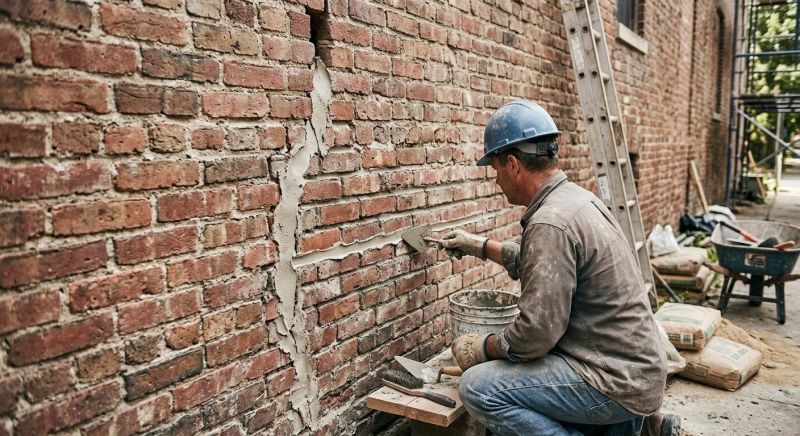 Brick Wall Repair in Milner, GA