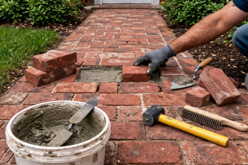 Entryway Brick Repair in Fayetteville, GA