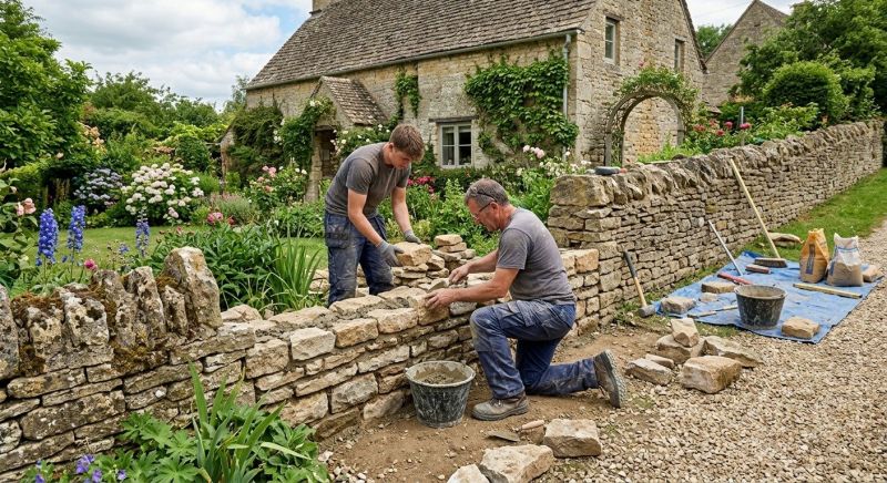 Stone Wall Repair in Fulton County, GA