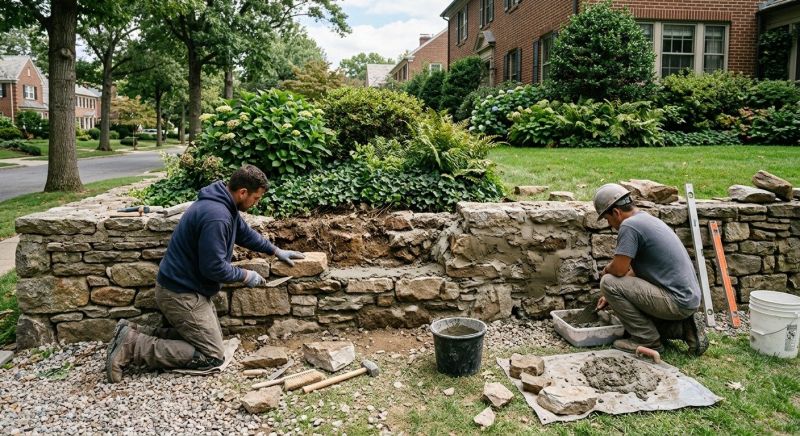 Stone Wall Repair in Mcdonough, GA
