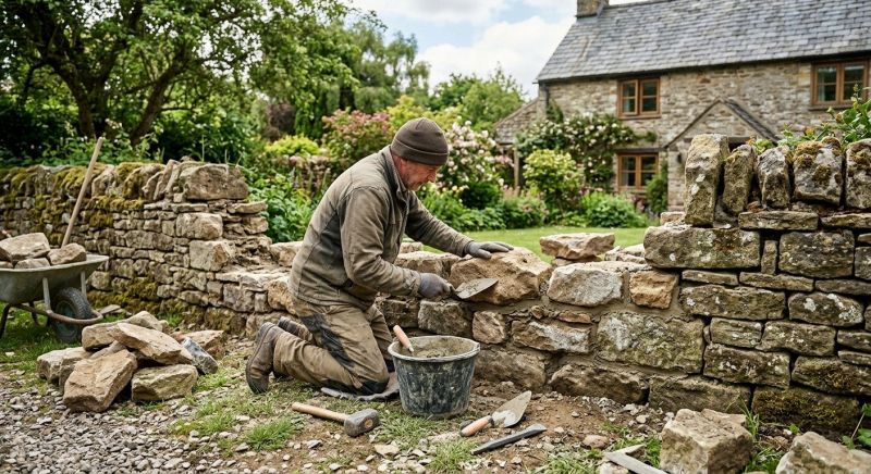 Stone Wall Repair in Tyrone, GA