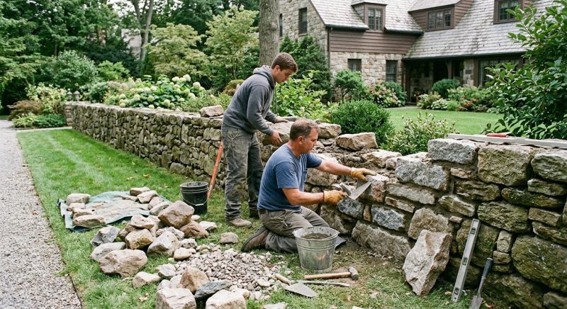 Stone Wall Repair in Williamson, GA